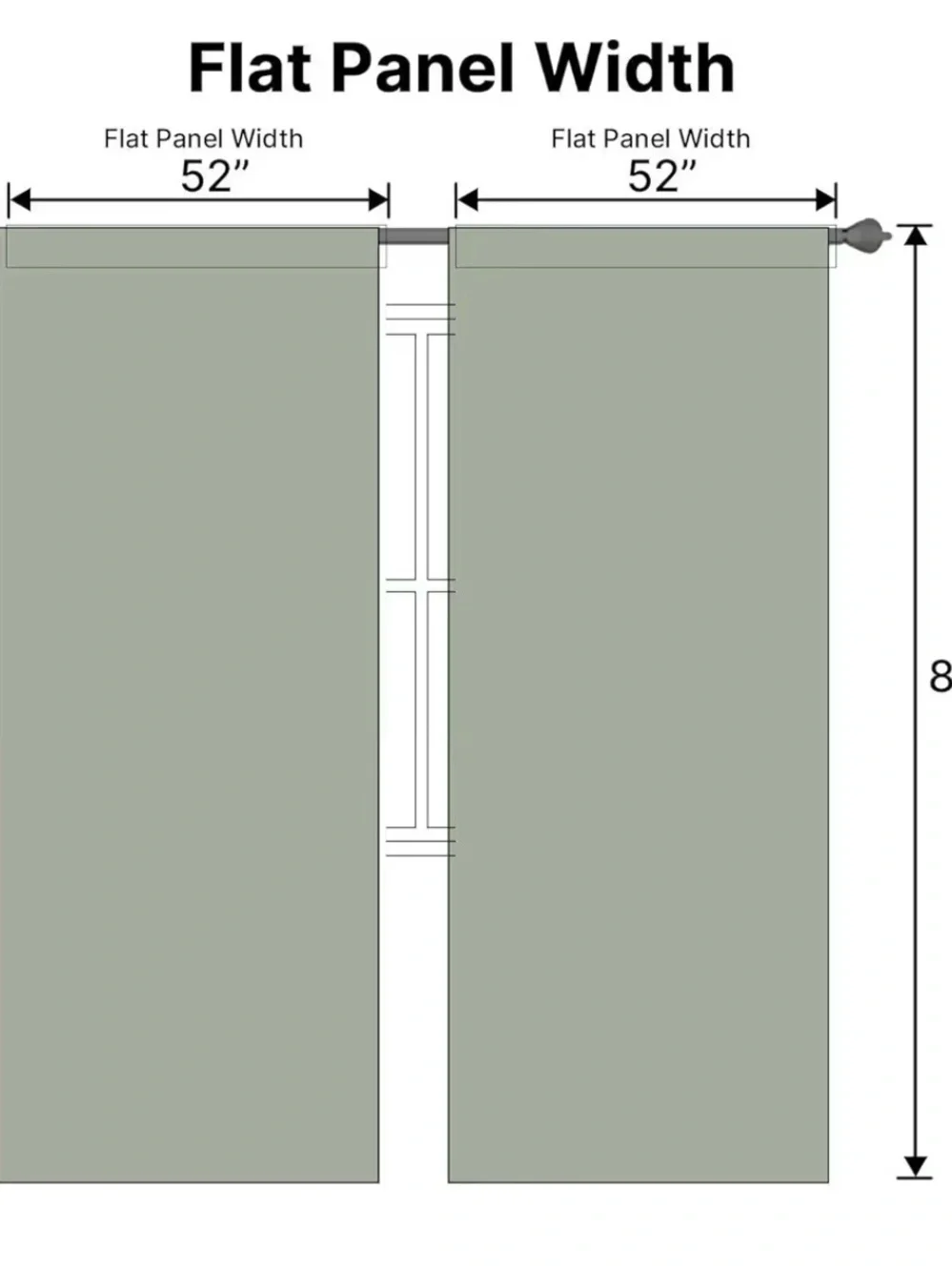 Classic Sage Green Blackout Curtain Panel - Home Accents